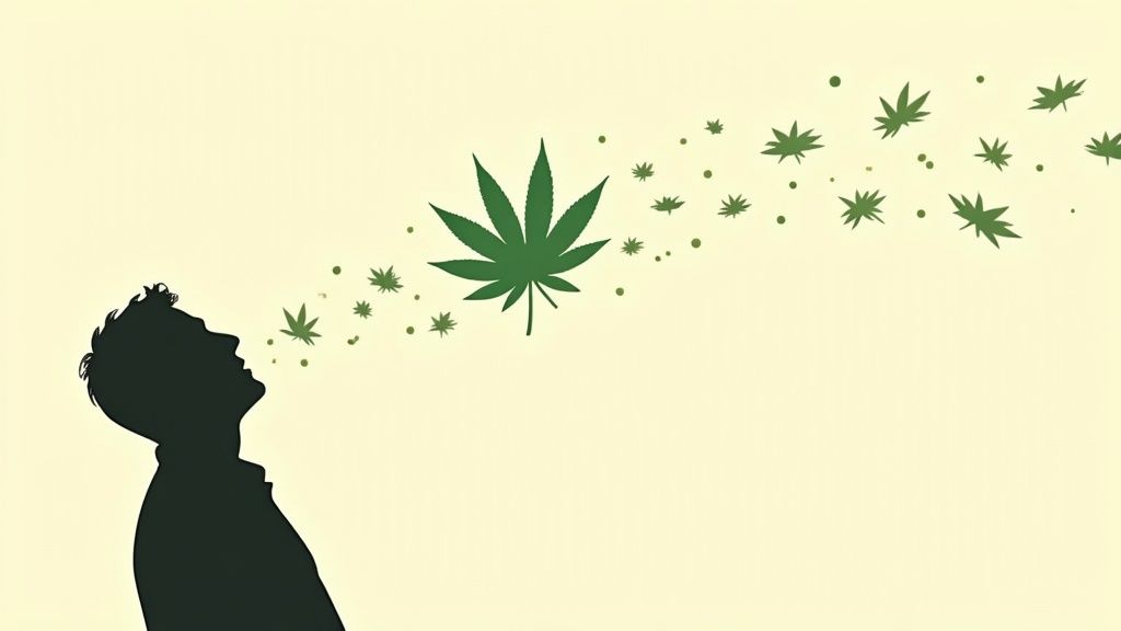 Man Smoking Cannabis