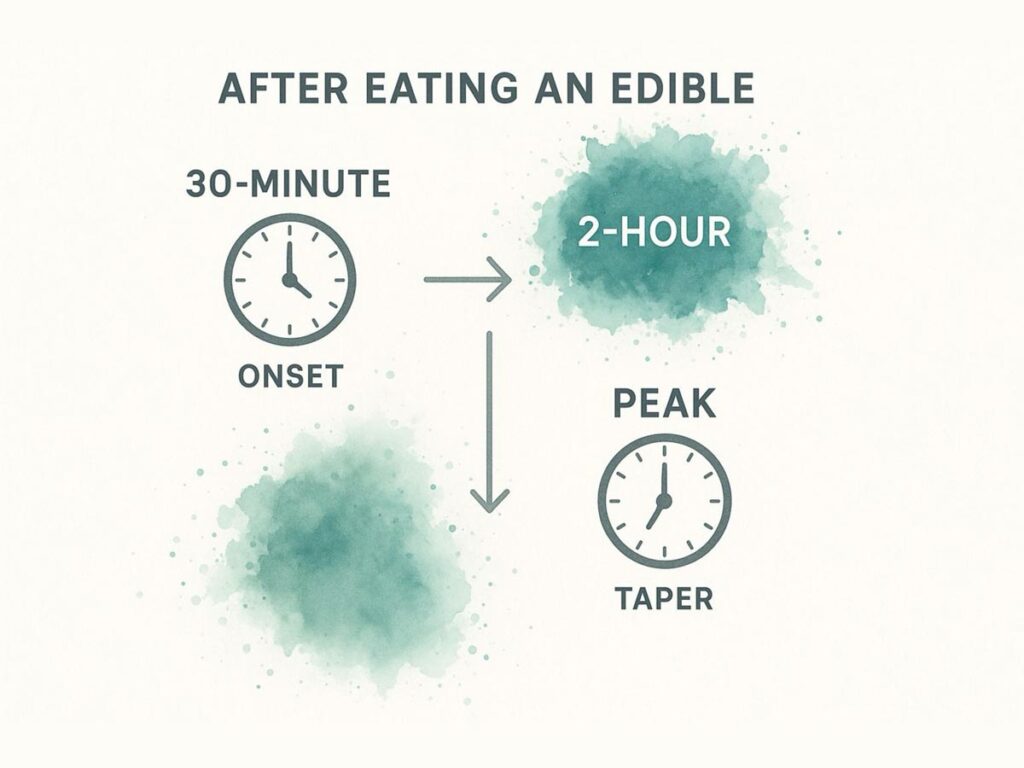 Typical Edible Experience Timeline 10mg Dose