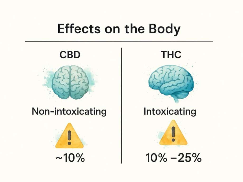 cbd thc effects on the body