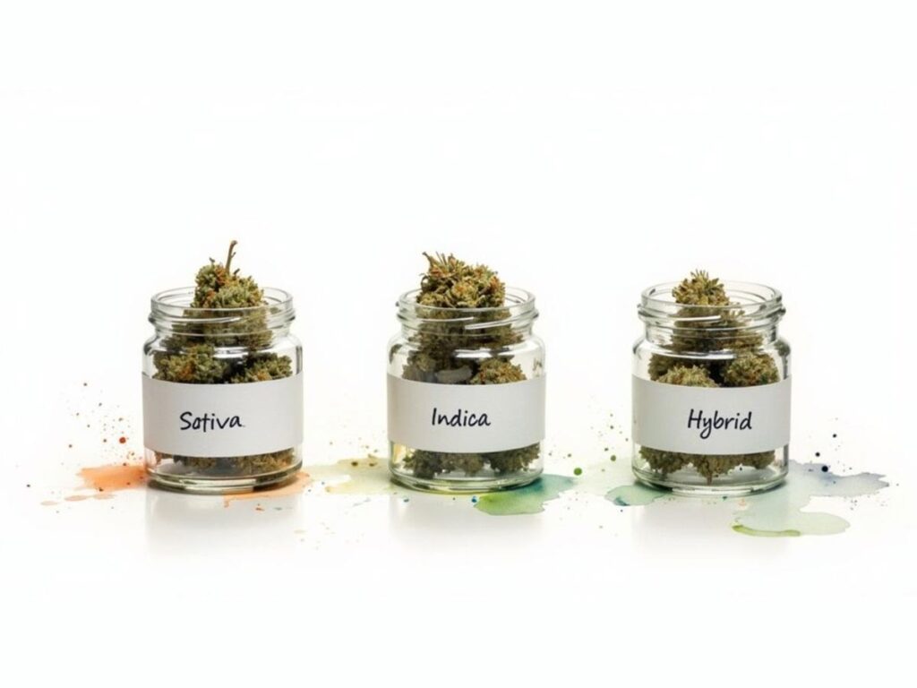 jars of cannabis flower