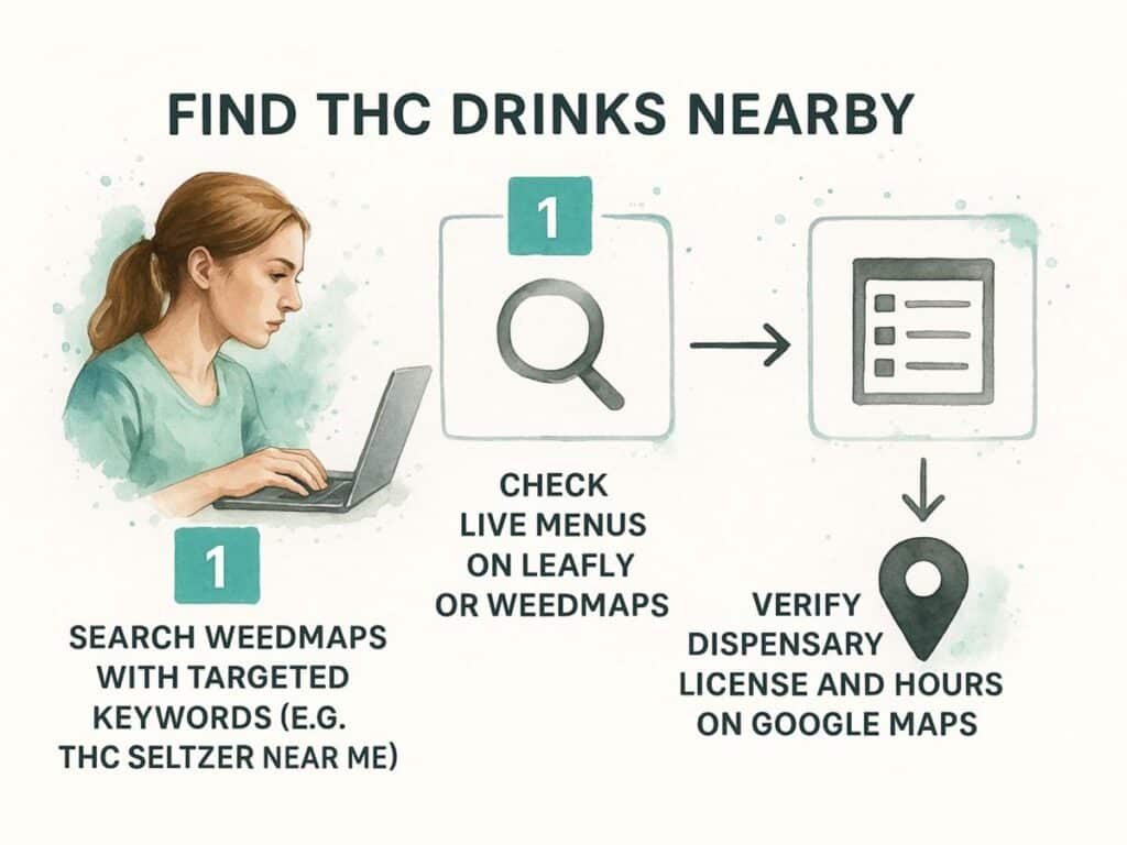 Infographic about thc infused drinks nearby