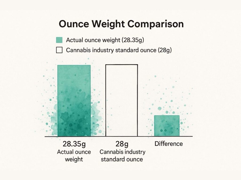 ounce weight comparison