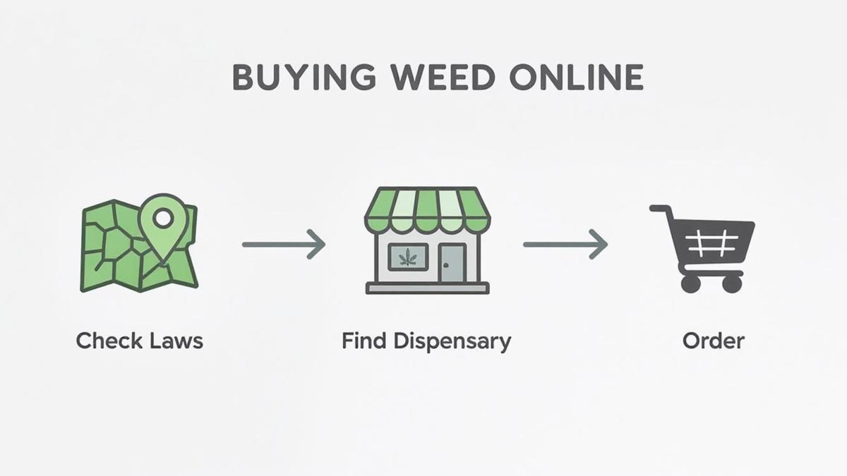 Infographic about how do i buy weed online